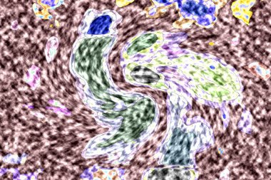 Dalgalı çizgiler. Soyut çizgiler. Doku arka planı. düzensiz desen. Şık modern. Pop sanat. Nokta etkisi. Ritmik gürültü parçacıkları. Paket için desen. Renkli vuruşlu duvar kağıdı.