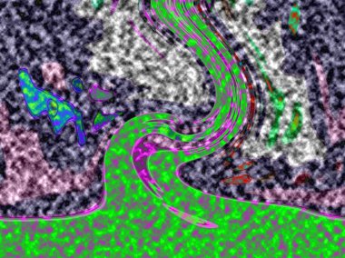 Dalgalı çizgiler. Soyut çizgiler. Doku arka planı. düzensiz desen. Şık modern. Pop sanat. Nokta etkisi. Ritmik gürültü parçacıkları. Paket için desen. Renkli vuruşlu duvar kağıdı.