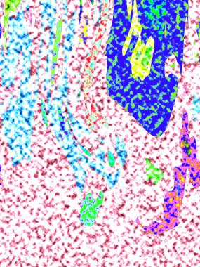 Dalgalı çizgiler. Soyut çizgiler. Doku arka planı. düzensiz desen. Şık modern. Pop sanat. Nokta etkisi. Ritmik gürültü parçacıkları. Paket için desen. Renkli vuruşlu duvar kağıdı.