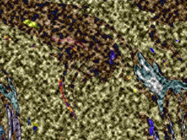 Dalgalı çizgiler. Soyut çizgiler. Doku arka planı. düzensiz desen. Şık modern. Pop sanat. Nokta etkisi. Ritmik gürültü parçacıkları. Paket için desen. Renkli vuruşlu duvar kağıdı.