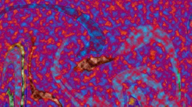 Dalgalı çizgiler. Soyut çizgiler. Doku arka planı. düzensiz desen. Şık modern. Pop sanat. Nokta etkisi. Ritmik gürültü parçacıkları. Paket için desen. Renkli vuruşlu duvar kağıdı.