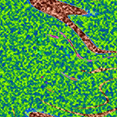 Dalgalı çizgiler. Soyut çizgiler. Doku arka planı. düzensiz desen. Şık modern. Pop sanat. Nokta etkisi. Ritmik gürültü parçacıkları. Paket için desen. Renkli vuruşlu duvar kağıdı.