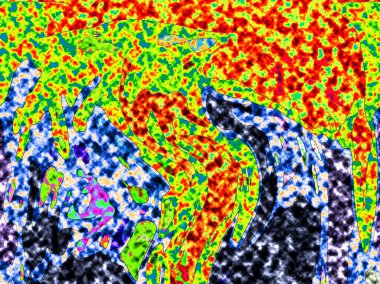 Dalgalı çizgiler. Soyut çizgiler. Doku arka planı. düzensiz desen. Şık modern. Pop sanat. Nokta etkisi. Ritmik gürültü parçacıkları. Paket için desen. Renkli vuruşlu duvar kağıdı.