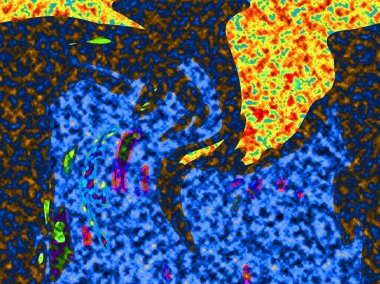 Dalgalı çizgiler. Soyut çizgiler. Doku arka planı. düzensiz desen. Şık modern. Pop sanat. Nokta etkisi. Ritmik gürültü parçacıkları. Paket için desen. Renkli vuruşlu duvar kağıdı.