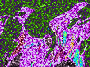 Dalgalı çizgiler. Soyut çizgiler. Doku arka planı. düzensiz desen. Şık modern. Pop sanat. Nokta etkisi. Ritmik gürültü parçacıkları. Paket için desen. Renkli vuruşlu duvar kağıdı.