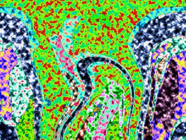 Dalgalı çizgiler. Soyut çizgiler. Doku arka planı. düzensiz desen. Şık modern. Pop sanat. Nokta etkisi. Ritmik gürültü parçacıkları. Paket için desen. Renkli vuruşlu duvar kağıdı.