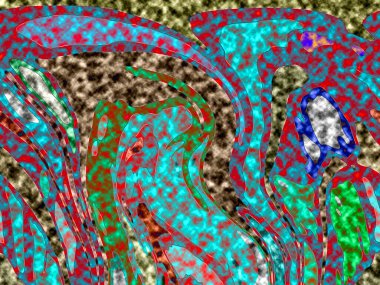 Dalgalı çizgiler. Soyut çizgiler. Doku arka planı. düzensiz desen. Şık modern. Pop sanat. Nokta etkisi. Ritmik gürültü parçacıkları. Paket için desen. Renkli vuruşlu duvar kağıdı.