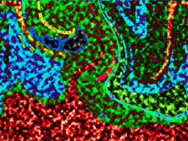 Dalgalı çizgiler. Soyut çizgiler. Doku arka planı. düzensiz desen. Şık modern. Pop sanat. Nokta etkisi. Ritmik gürültü parçacıkları. Paket için desen. Renkli vuruşlu duvar kağıdı.