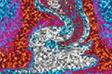 Dalgalı çizgiler. Soyut çizgiler. Doku arka planı. düzensiz desen. Şık modern. Pop sanat. Nokta etkisi. Ritmik gürültü parçacıkları. Paket için desen. Renkli vuruşlu duvar kağıdı.