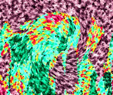 Mozaik şebeke ve kolaj çerçevesi pastel renklerde. Şablon, yaratıcı tema. vektör