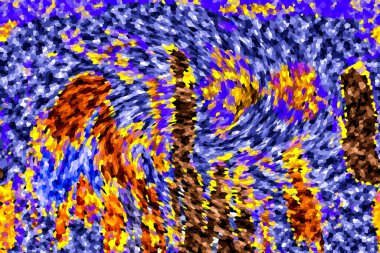 Mozaik şebeke ve kolaj çerçevesi pastel renklerde. Şablon, yaratıcı tema. vektör