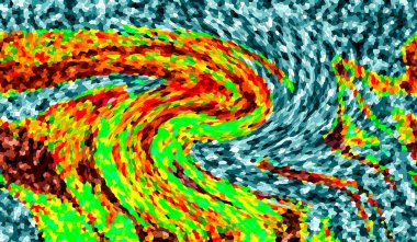 Mozaik şebeke ve kolaj çerçevesi pastel renklerde. Şablon, yaratıcı tema. vektör