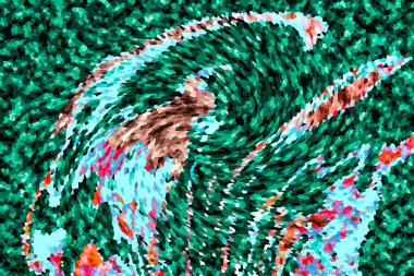 Mozaik şebeke ve kolaj çerçevesi pastel renklerde. Şablon, yaratıcı tema. vektör