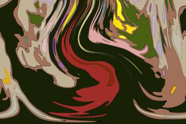 Modern tasarım çizimi. Çizgi ve renk bloğu geometrik şekiller. Pop sanat