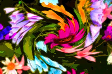 Modern tasarım çizimi. Çizgi ve renk bloğu geometrik şekiller. Pop sanat