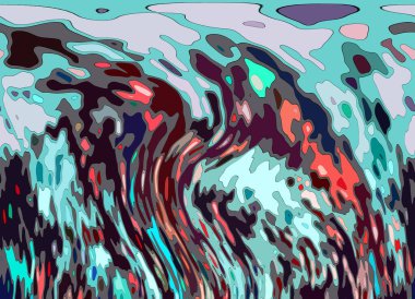 Modern tasarım çizimi. Çizgi ve renk bloğu geometrik şekiller. Pop sanat