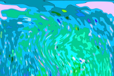 Modern tasarım çizimi. Çizgi ve renk bloğu geometrik şekiller. Pop sanat