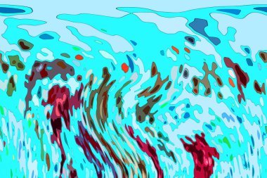 Modern tasarım çizimi. Çizgi ve renk bloğu geometrik şekiller. Pop sanat