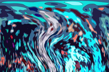 Modern tasarım çizimi. Çizgi ve renk bloğu geometrik şekiller. Pop sanat