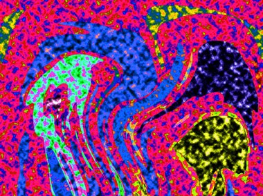 Modern tasarım çizimi. Çizgi ve renk bloğu geometrik şekiller. Pop sanat