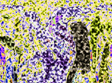 Modern tasarım çizimi. Çizgi ve renk bloğu geometrik şekiller. Pop sanat