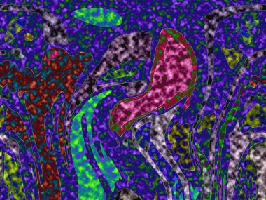 Modern tasarım çizimi. Çizgi ve renk bloğu geometrik şekiller. Pop sanat