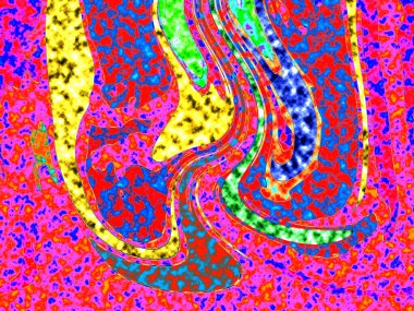 Modern tasarım çizimi. Çizgi ve renk bloğu geometrik şekiller. Pop sanat