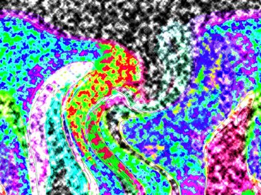 Modern tasarım çizimi. Çizgi ve renk bloğu geometrik şekiller. Pop sanat