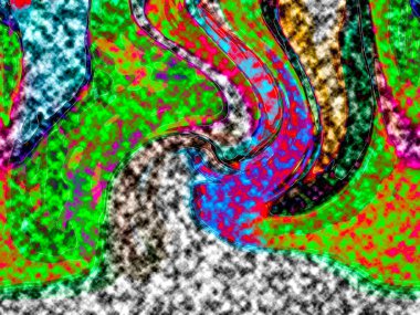 Modern tasarım çizimi. Çizgi ve renk bloğu geometrik şekiller. Pop sanat