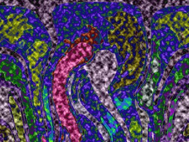 Modern tasarım çizimi. Çizgi ve renk bloğu geometrik şekiller. Pop sanat