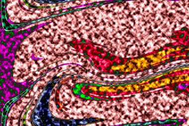 Modern tasarım çizimi. Çizgi ve renk bloğu geometrik şekiller. Pop sanat