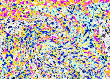 Elle çizilmiş dokuları olan yaratıcı, pürüzsüz desen. Soyut arkaplan. Puantiyeli desen. komik çizimler, noktalar, neşe, parti, çocuksu, renkli