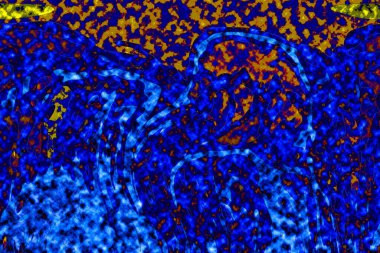 Modern tasarım çizimi. Çizgi ve renk bloğu geometrik şekiller. Pop sanat