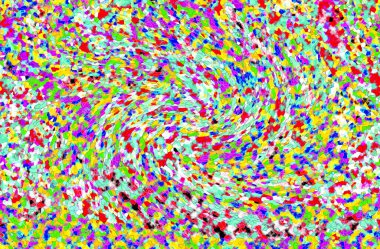 Elle çizilmiş dokuları olan yaratıcı, pürüzsüz desen. Soyut arkaplan. Puantiyeli desen. komik çizimler, noktalar, neşe, parti, çocuksu, renkli