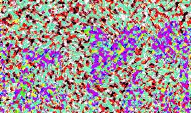 Elle çizilmiş dokuları olan yaratıcı, pürüzsüz desen. Soyut arkaplan. Puantiyeli desen. komik çizimler, noktalar, neşe, parti, çocuksu, renkli