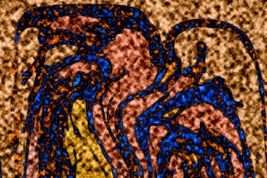 Modern tasarım çizimi. Çizgi ve renk bloğu geometrik şekiller. Pop sanat