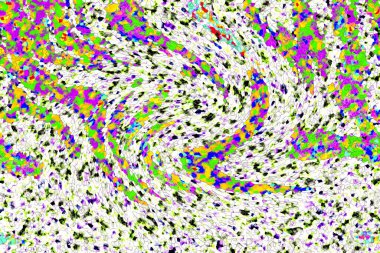 Elle çizilmiş dokuları olan yaratıcı, pürüzsüz desen. Soyut arkaplan. Puantiyeli desen. komik çizimler, noktalar, neşe, parti, çocuksu, renkli