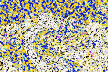 Elle çizilmiş dokuları olan yaratıcı, pürüzsüz desen. Soyut arkaplan. Puantiyeli desen. komik çizimler, noktalar, neşe, parti, çocuksu, renkli