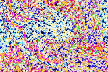 Elle çizilmiş dokuları olan yaratıcı, pürüzsüz desen. Soyut arkaplan. Puantiyeli desen. komik çizimler, noktalar, neşe, parti, çocuksu, renkli