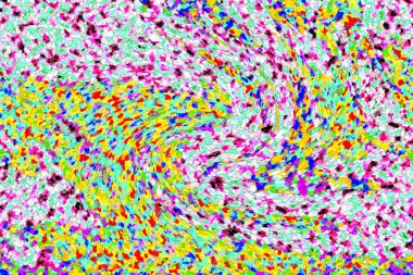 Elle çizilmiş dokuları olan yaratıcı, pürüzsüz desen. Soyut arkaplan. Puantiyeli desen. komik çizimler, noktalar, neşe, parti, çocuksu, renkli