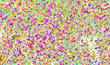 Elle çizilmiş dokuları olan yaratıcı, pürüzsüz desen. Soyut arkaplan. Puantiyeli desen. komik çizimler, noktalar, neşe, parti, çocuksu, renkli