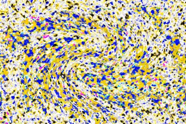 Elle çizilmiş dokuları olan yaratıcı, pürüzsüz desen. Soyut arkaplan. Puantiyeli desen. komik çizimler, noktalar, neşe, parti, çocuksu, renkli