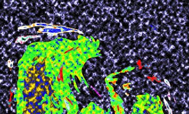 Modern tasarım çizimi. Çizgi ve renk bloğu geometrik şekiller. Pop sanat
