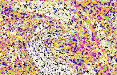 Elle çizilmiş dokuları olan yaratıcı, pürüzsüz desen. Soyut arkaplan. Puantiyeli desen. komik çizimler, noktalar, neşe, parti, çocuksu, renkli