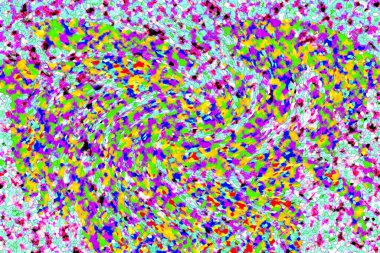 Elle çizilmiş dokuları olan yaratıcı, pürüzsüz desen. Soyut arkaplan. Puantiyeli desen. komik çizimler, noktalar, neşe, parti, çocuksu, renkli