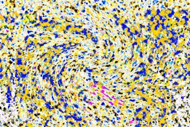 Elle çizilmiş dokuları olan yaratıcı, pürüzsüz desen. Soyut arkaplan. Puantiyeli desen. komik çizimler, noktalar, neşe, parti, çocuksu, renkli