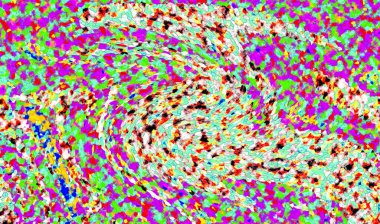 Elle çizilmiş dokuları olan yaratıcı, pürüzsüz desen. Soyut arkaplan. Puantiyeli desen. komik çizimler, noktalar, neşe, parti, çocuksu, renkli