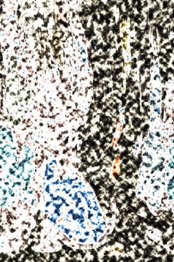 Modern tasarım çizimi. Çizgi ve renk bloğu geometrik şekiller. Pop sanat