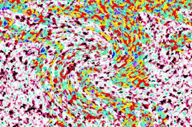 Elle çizilmiş dokuları olan yaratıcı, pürüzsüz desen. Soyut arkaplan. Puantiyeli desen. komik çizimler, noktalar, neşe, parti, çocuksu, renkli