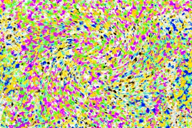 Elle çizilmiş dokuları olan yaratıcı, pürüzsüz desen. Soyut arkaplan. Puantiyeli desen. komik çizimler, noktalar, neşe, parti, çocuksu, renkli